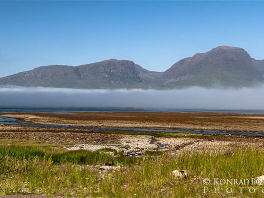 loch kishorn and view of bealach na ba